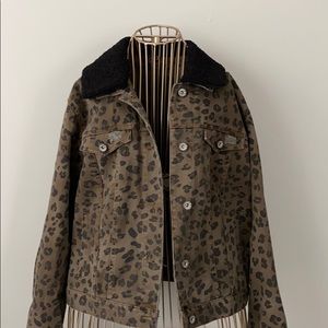 Cheetah denim jacket
